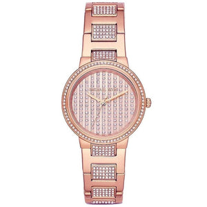 Michael Kors Gabbi Rose Gold Dial Rose Gold Steel Strap Watch For Women - MK3986