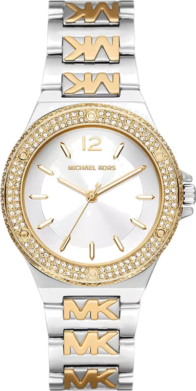 Michael Kors Lennox Three Hand Silver Dial Two Tone Steel Strap Watch For Women - MK7338