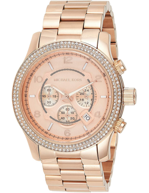 Michael Kors Dylan Rose Gold Dial Rose Gold Steel Strap Watch for Women - MK5576