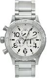 Nixon 51-30 Chrono White Dial Silver Steel Strap Watch for Men - A083-100