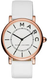 Marc Jacobs Roxy White Dial White Leather Strap Watch for Women - MJ1561