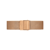 Daniel Wellington Classic Petite Melrose Black Dial Rose Gold Mesh Bracelet Watch For Women - DW00100217