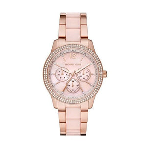 Michael Kors Tibby Multifunction Rose Gold Dial Rose Gold Steel Strap Watch For Women - MK6928