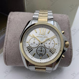 Michael Kors Bradshaw Silver Dial Two Tone Steel Strap Watch for Women - MK5627