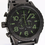Nixon 51-30 Chrono Black Dial Black Steel Strap Watch for Men - A083-1042