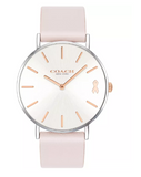 Coach Perry White Dial Pink Leather Strap Watch for Women - 14503128