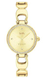 Coach Park Diamonds Gold Dial Gold Steel Strap Watch for Women - 14503171