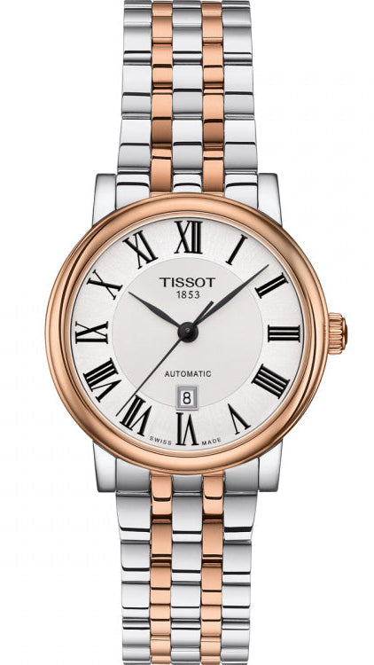 Tissot T Classic Carson Premium 30 White Dial Two Tone Steel Strap Watch for Women - T122.207.22.033.00