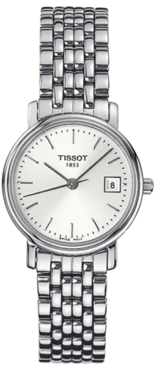 Tissot T Classic Desire White Dial Silver Steel Strap Watch for Women - T52.1.281.31