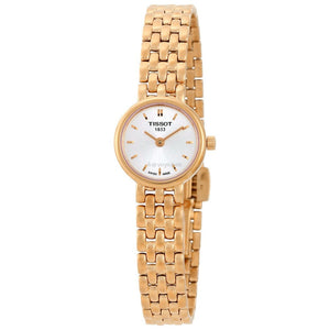 Tissot T Lady Lovely Mother of Pearl Dial Rose Gold Steel Strap Watch For Women - T058.009.33.111.00