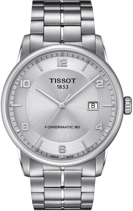 Tissot Luxury Powermatic 80 Silver Dial Silver Steel Strap Watch For Men - T086.407.11.037.00